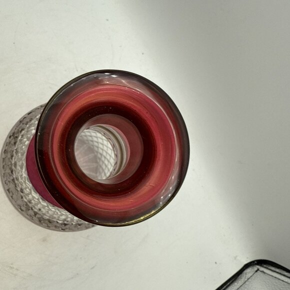 Red Ruby Bohemian Decanter with Stopper Vintage - Picture 6 of 12